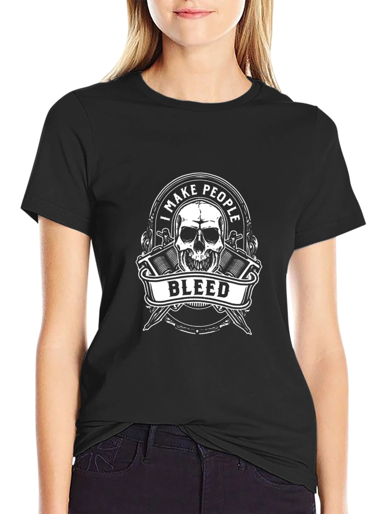 I Make People Bleed Skull T-Shirt