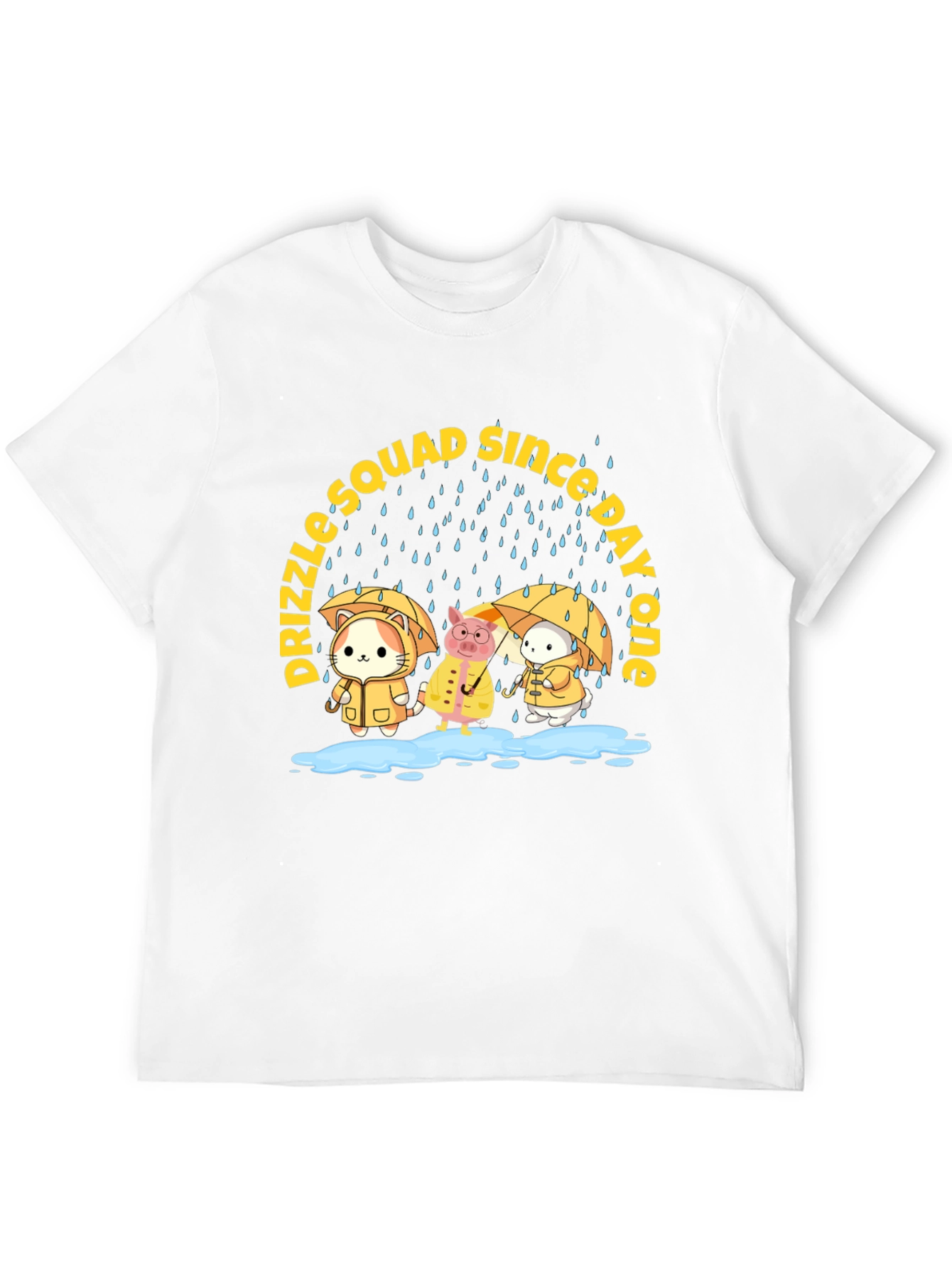 Drizzle Squad Cute Animal Graphic T-Shirt