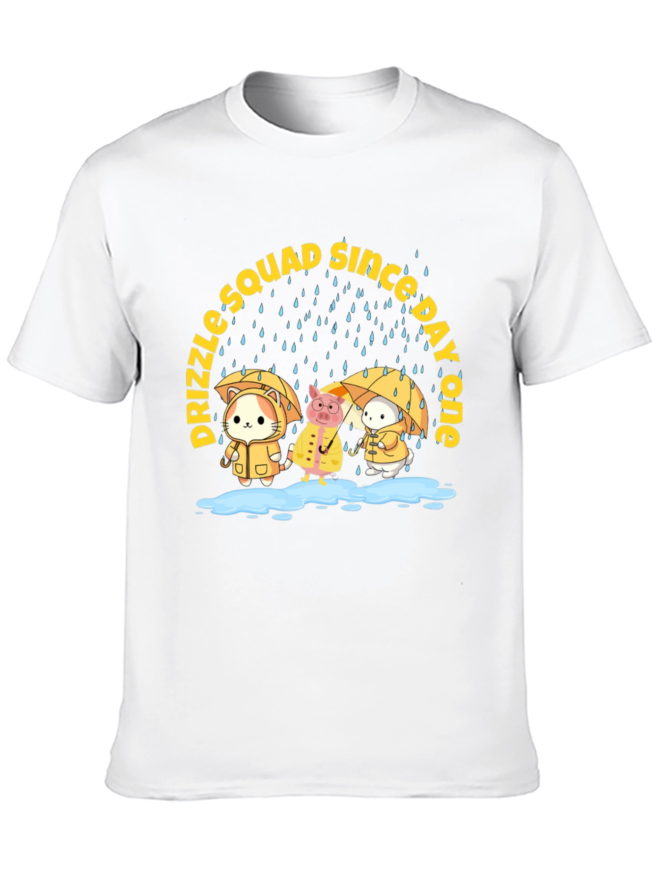 Drizzle Squad Cute Animal Graphic T-Shirt