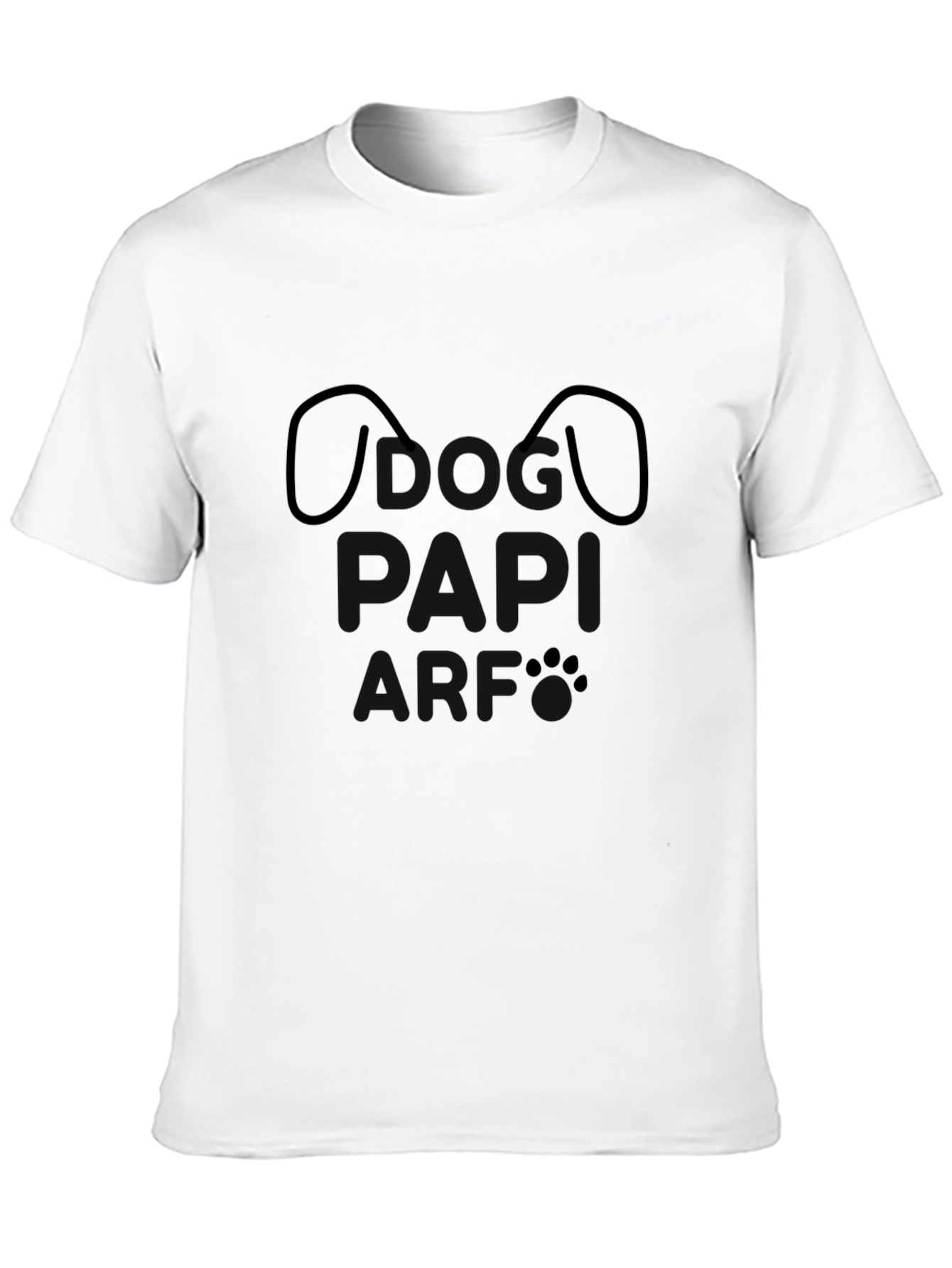 Minimalist Dog Face Black T-Shirt