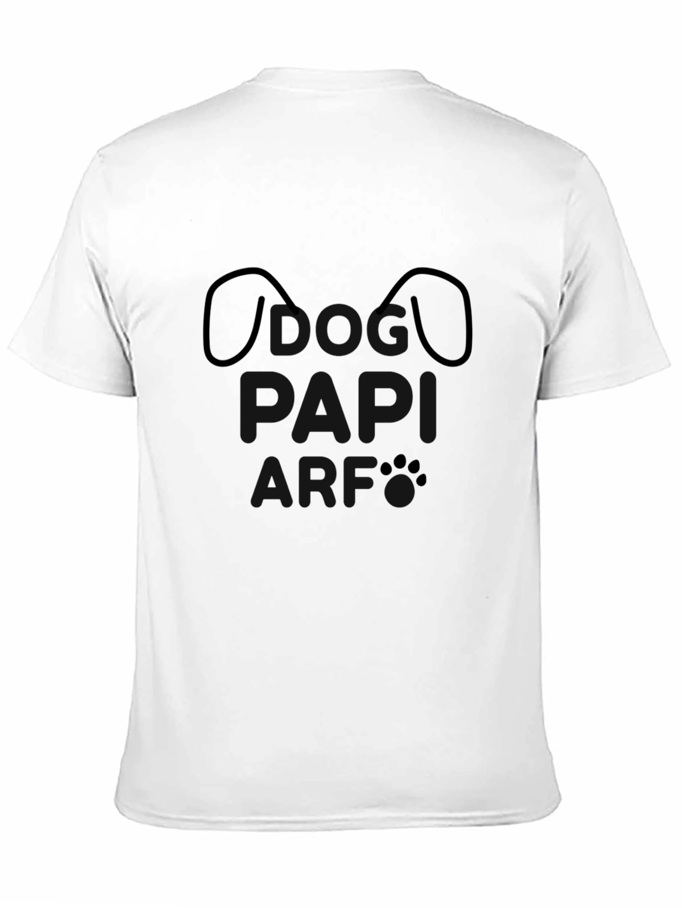 Minimalist Dog Face Black T-Shirt
