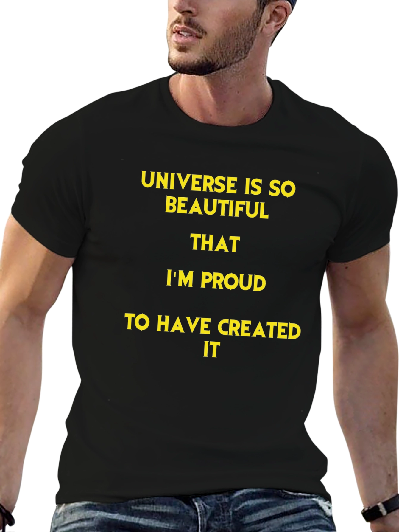 Universe Creator T-Shirt - Black Cotton Graphic Tee