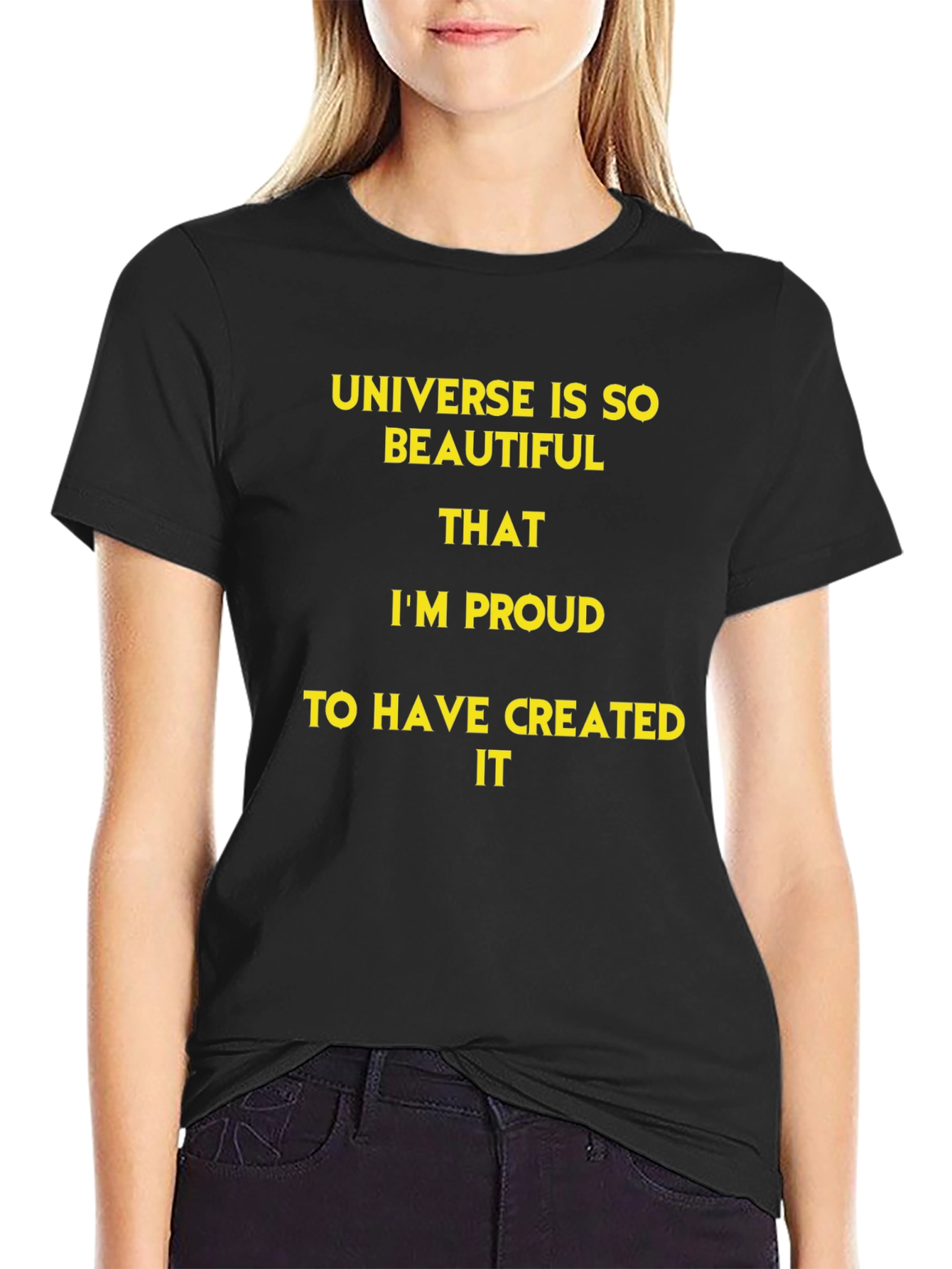 Universe Creator T-Shirt - Black Cotton Graphic Tee