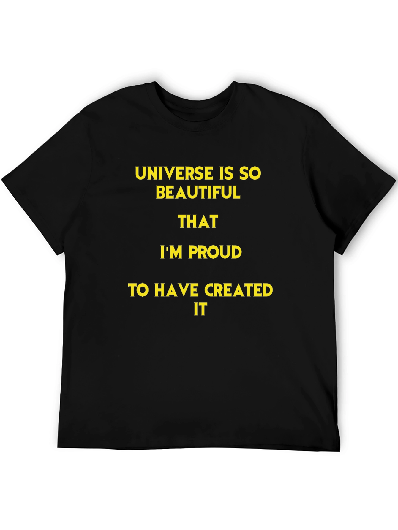 Universe Creator T-Shirt - Black Cotton Graphic Tee