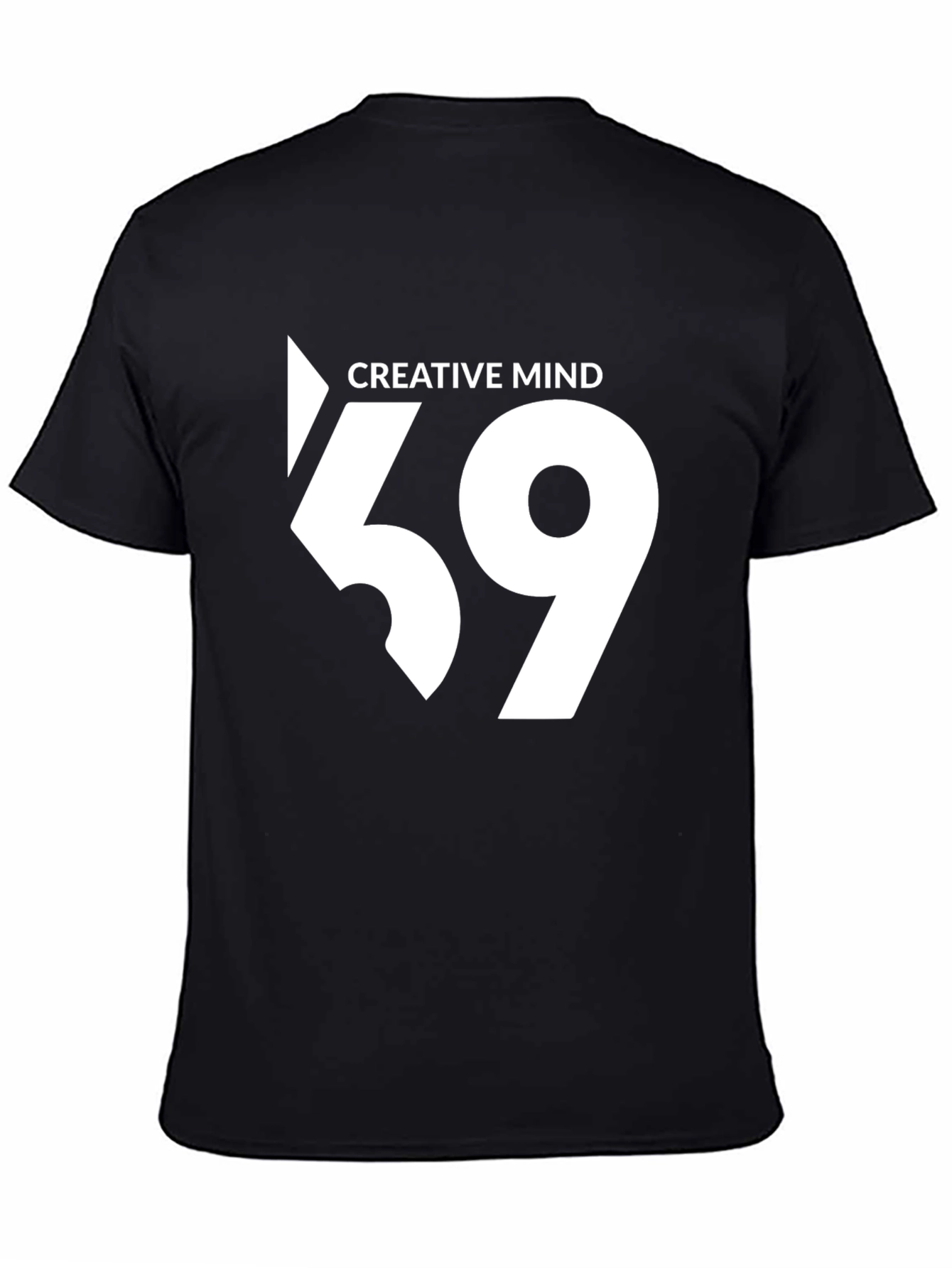 Creative Mind 59 Black Tee - Modern Graphic Print