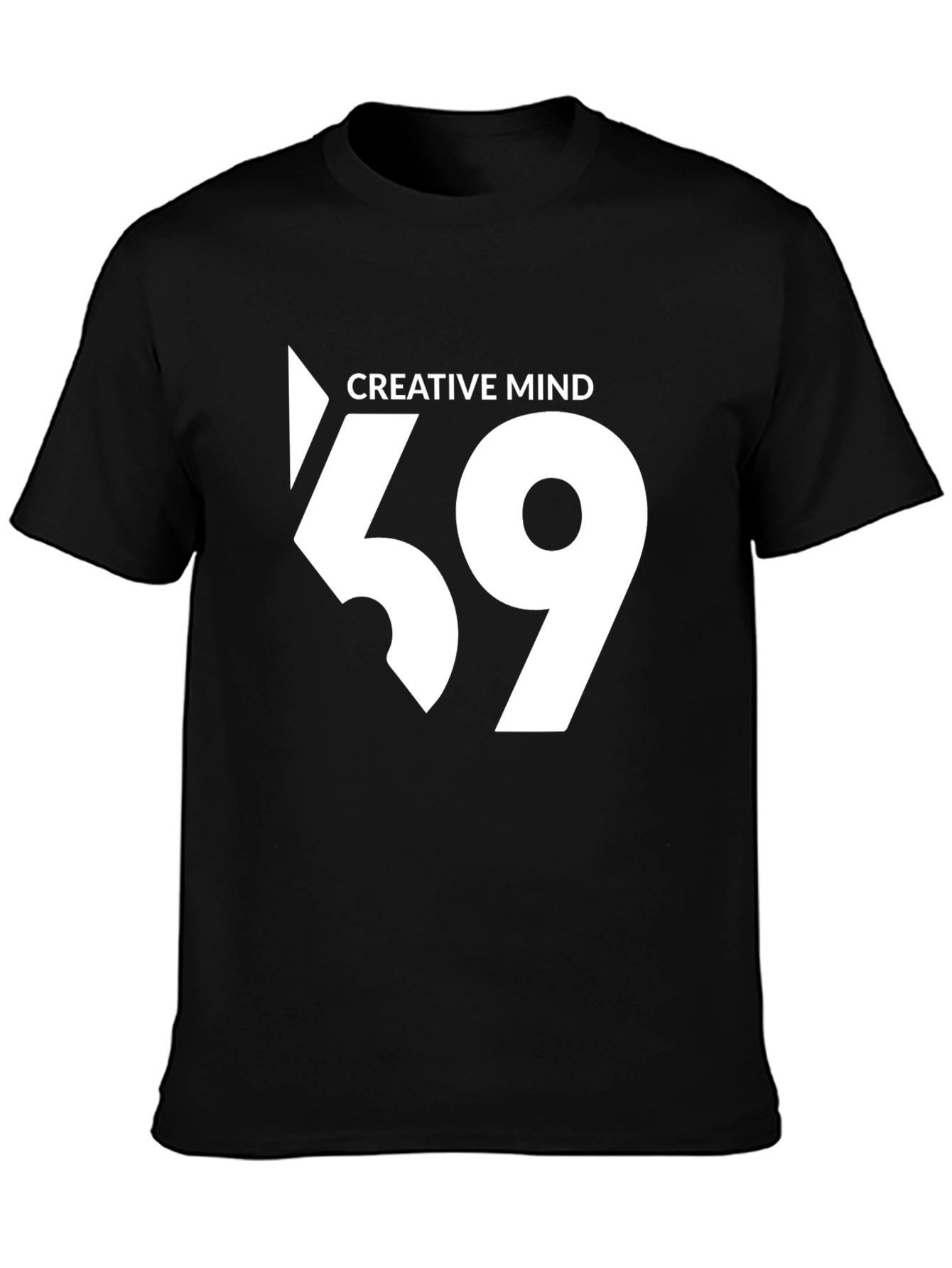 Creative Mind 59 Black Tee - Modern Graphic Print