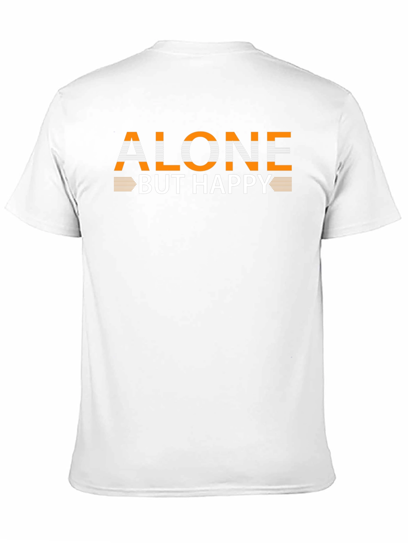 Alone But Happy Graphic Black T-Shirt