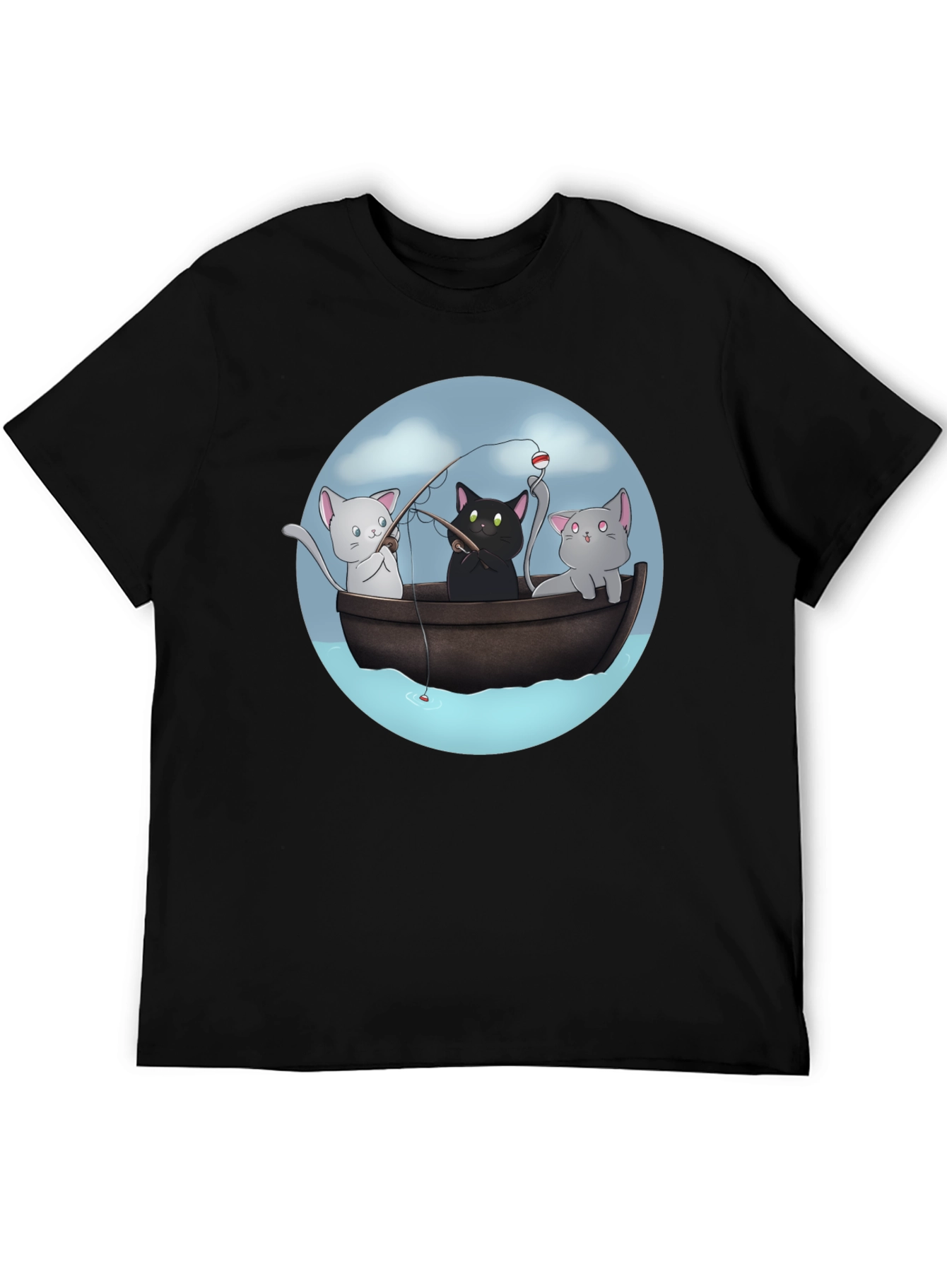 Cats Fishing T-Shirt | Unique Graphic Tee