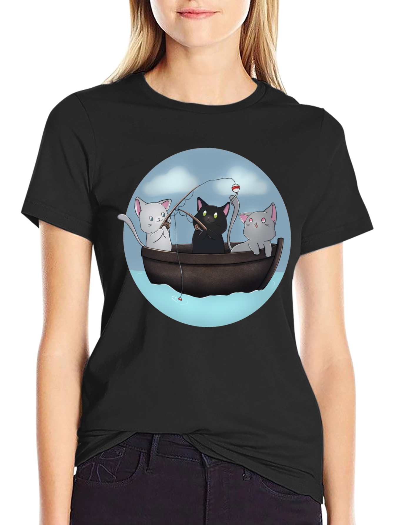 Cats Fishing T-Shirt | Unique Graphic Tee