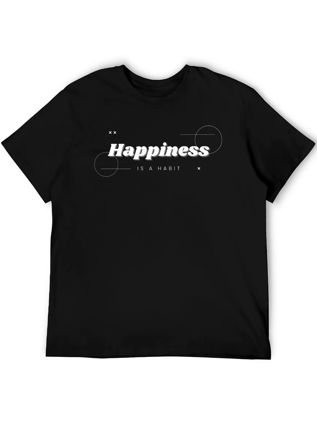 Happiness is a Habit Black T-Shirt