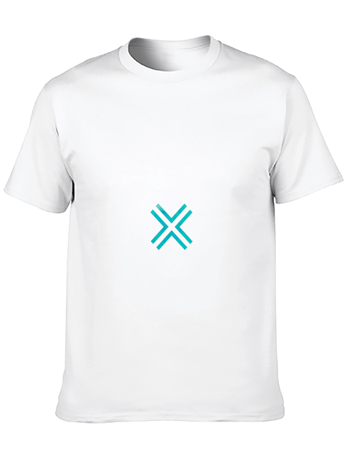 Modern Graphic Tee - Cyan X Design