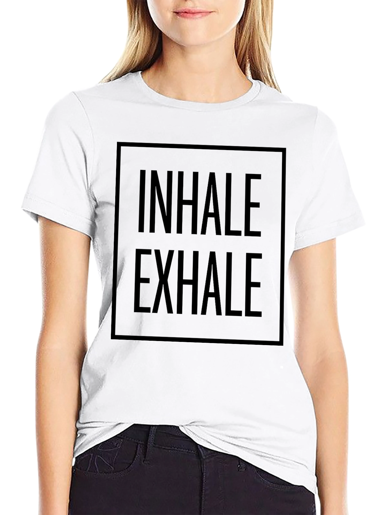 Inhale Exhale Graphic Tee - Stylish Comfort