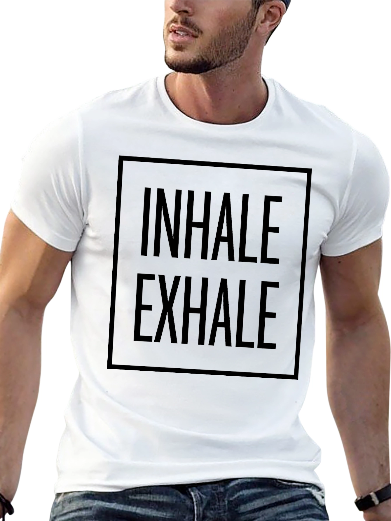 Inhale Exhale Graphic Tee - Stylish Comfort
