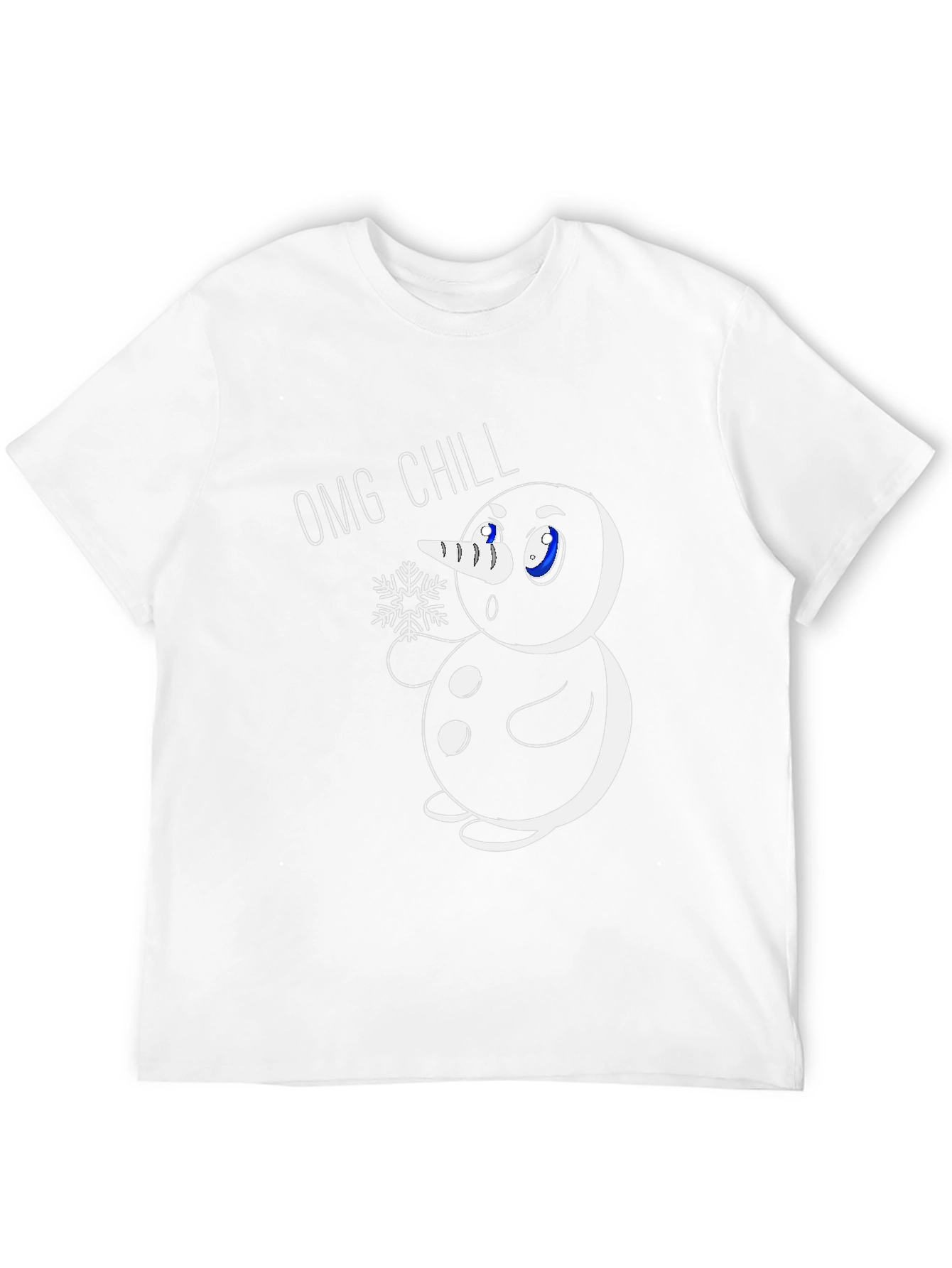 OMG Chill Snowman Graphic Tee - Black