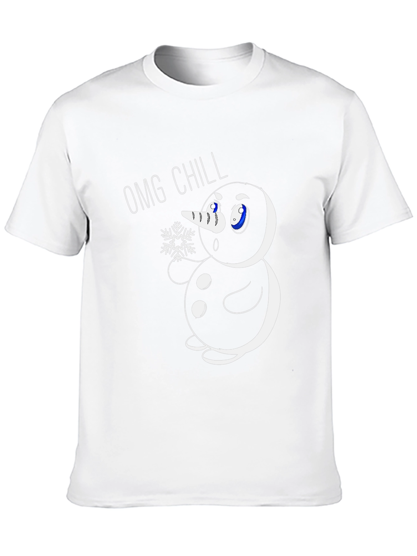 OMG Chill Snowman Graphic Tee - Black