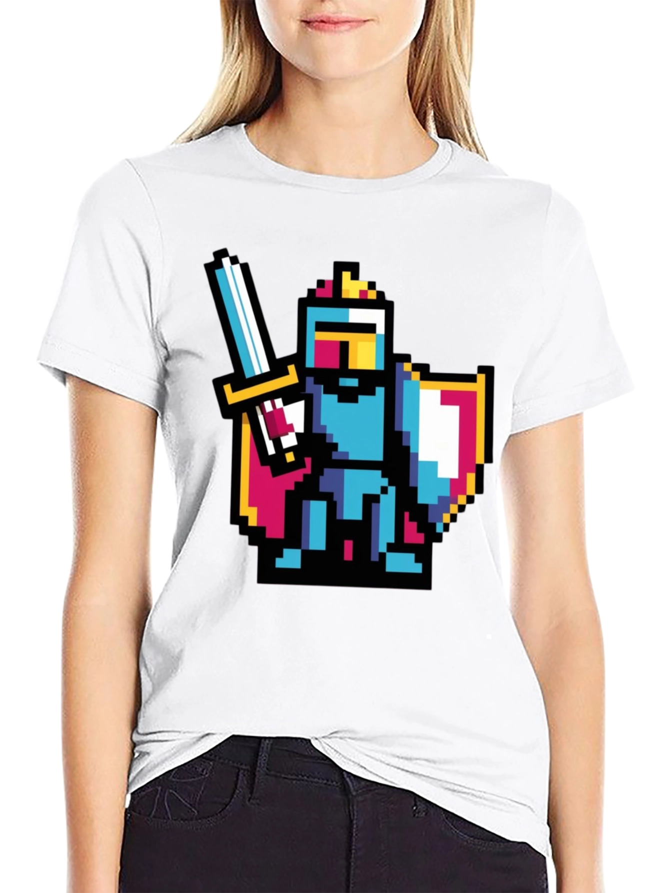 Pixel Knight Black T-Shirt