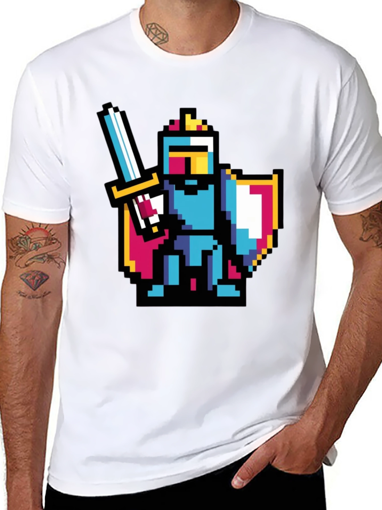 Pixel Knight Black T-Shirt