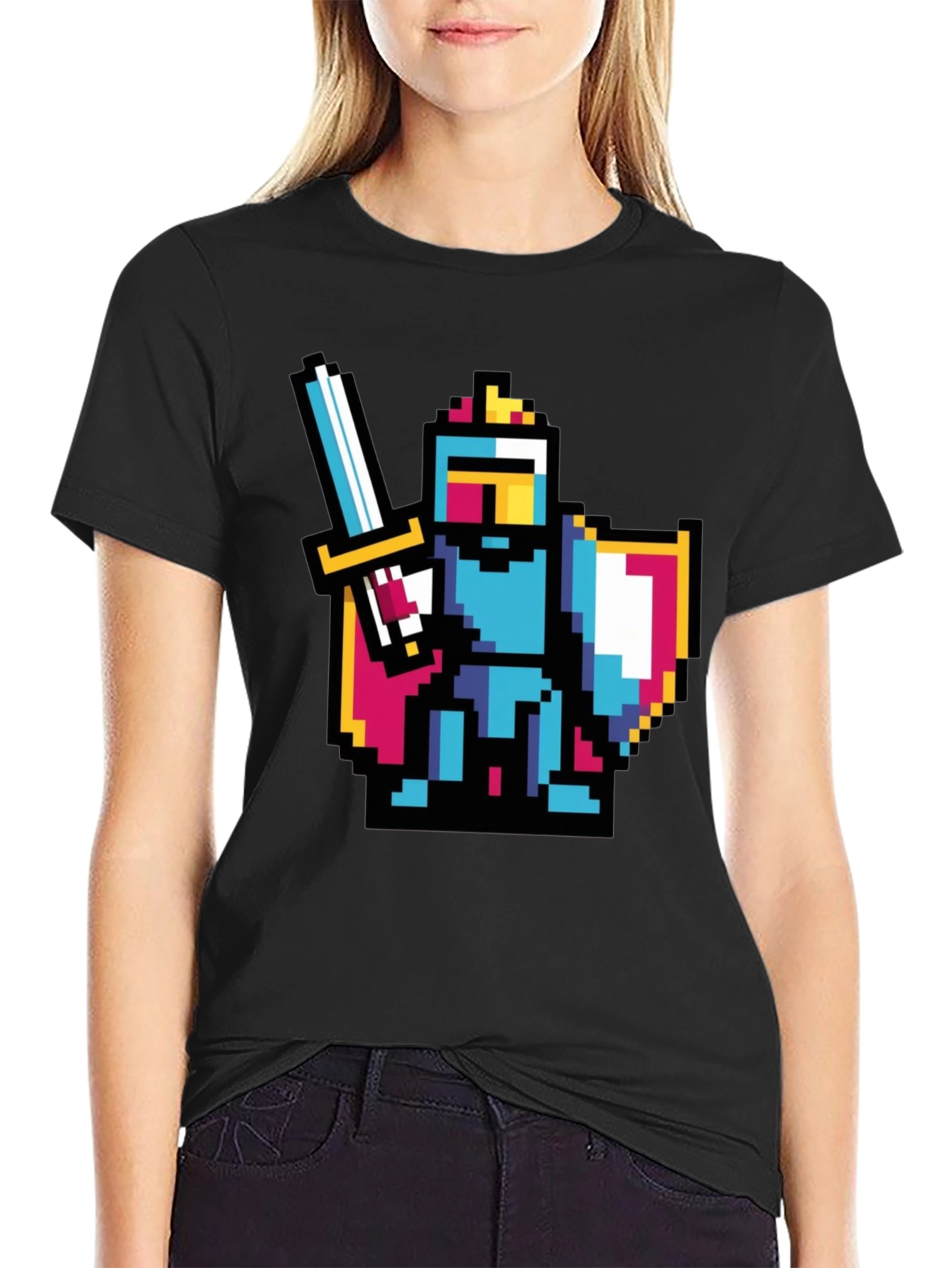 Pixel Knight Black T-Shirt