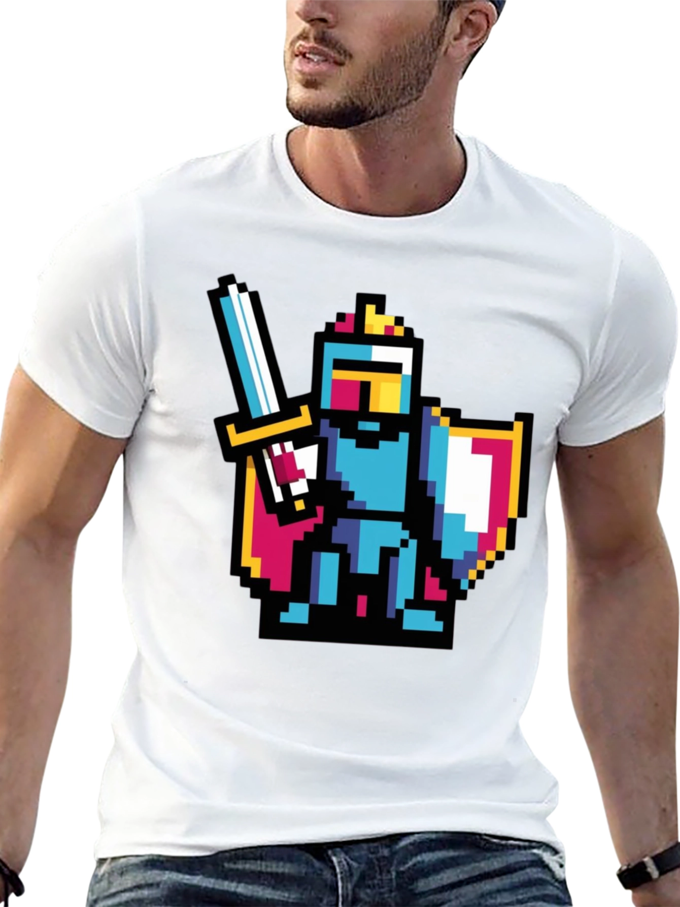 Pixel Knight Black T-Shirt