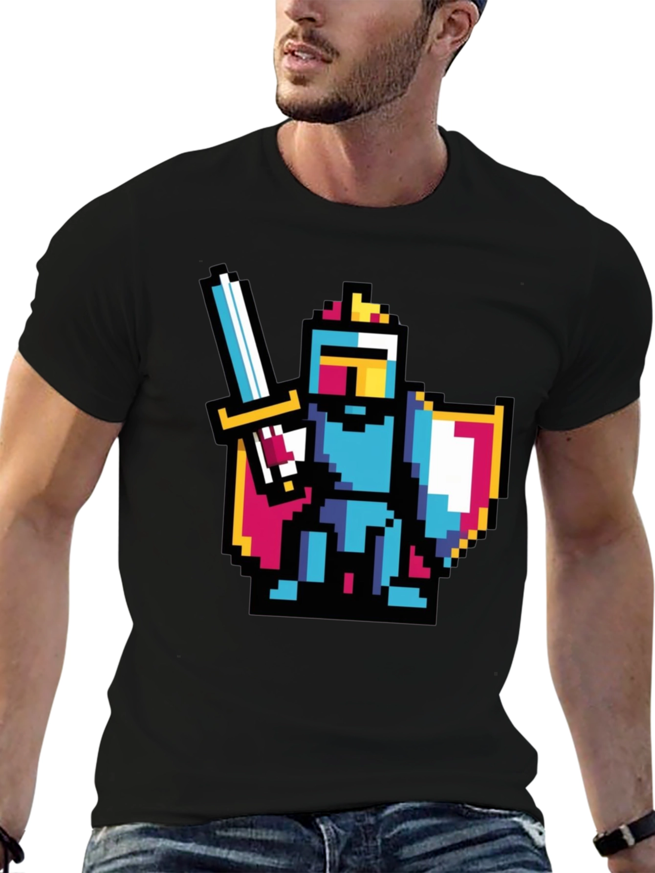 Pixel Knight Black T-Shirt