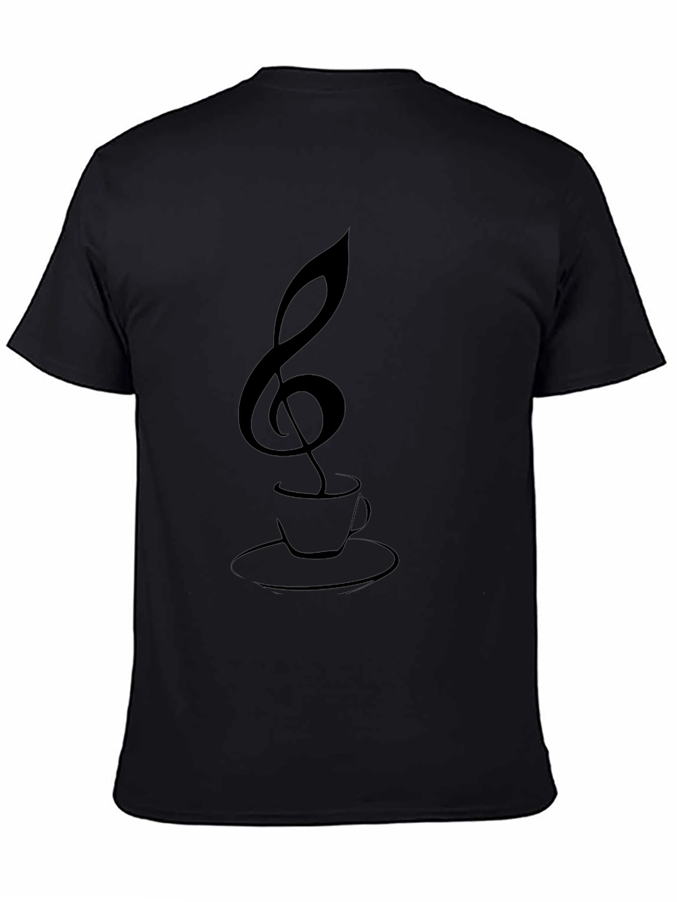Musical Coffee T-Shirt - Treble Clef Cup Graphic Tee