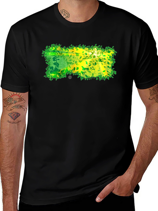 Nature-Inspired Graphic Black T-Shirt