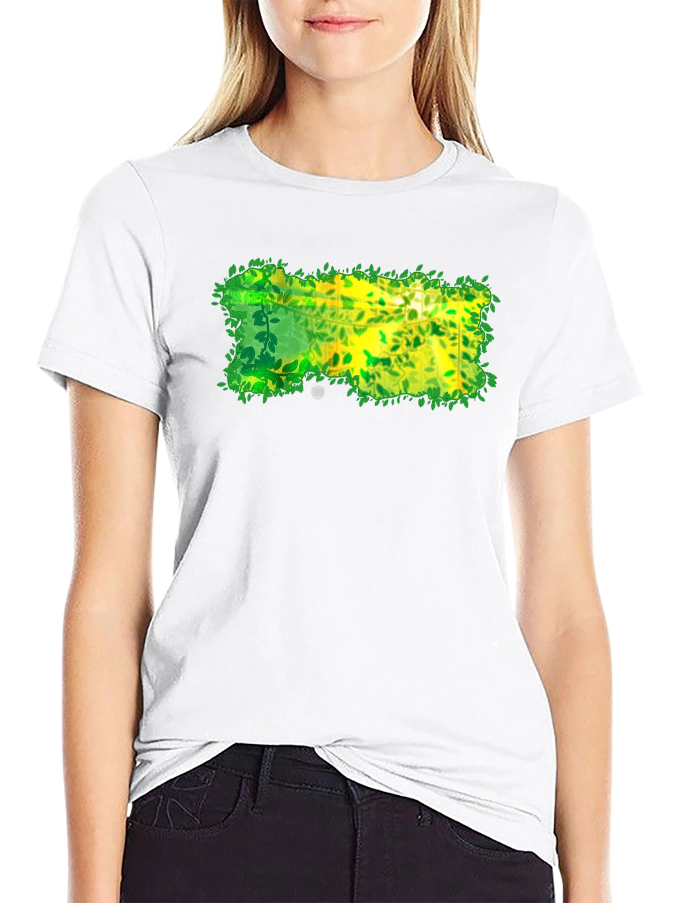 Nature-Inspired Graphic Black T-Shirt