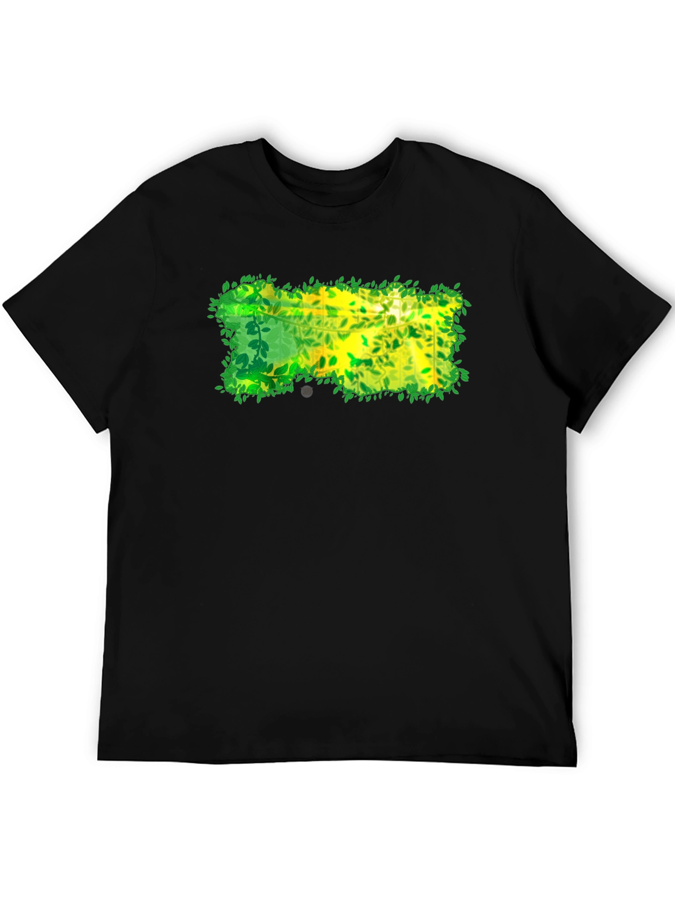 Nature-Inspired Graphic Black T-Shirt