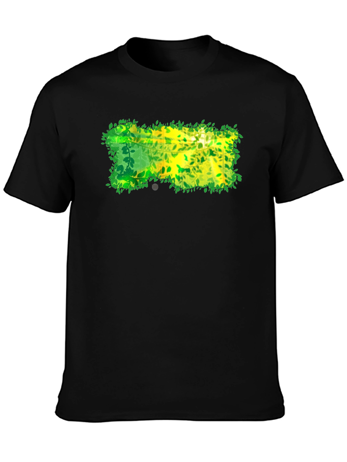 Nature-Inspired Graphic Black T-Shirt