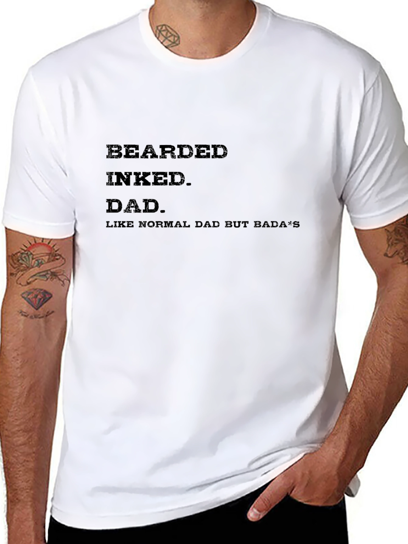 Bearded Inked Dad Graphic T-Shirt