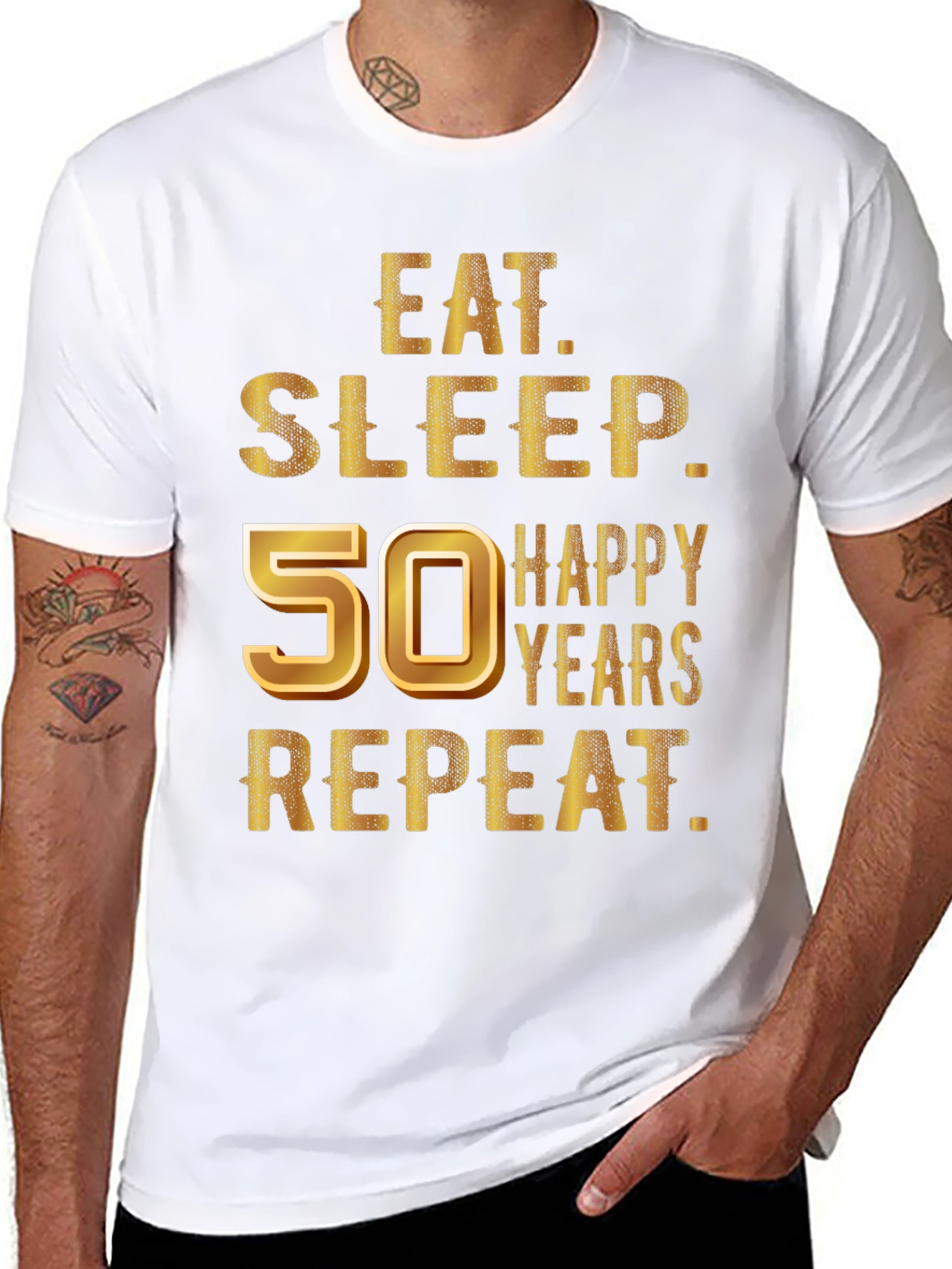 Eat Sleep 50 Happy Years Repeat T-Shirt