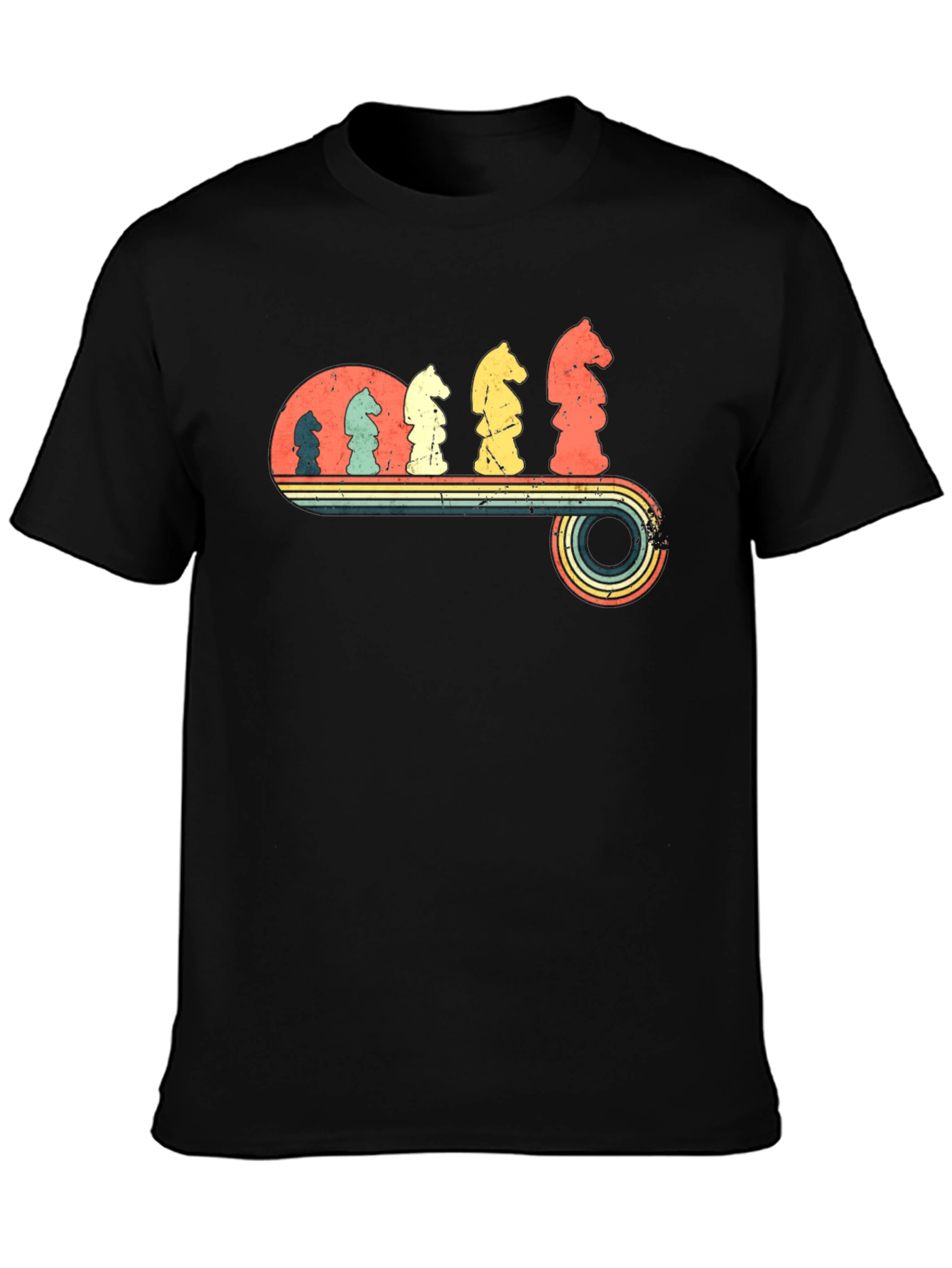 Retro Chess Knight Evolution T-Shirt