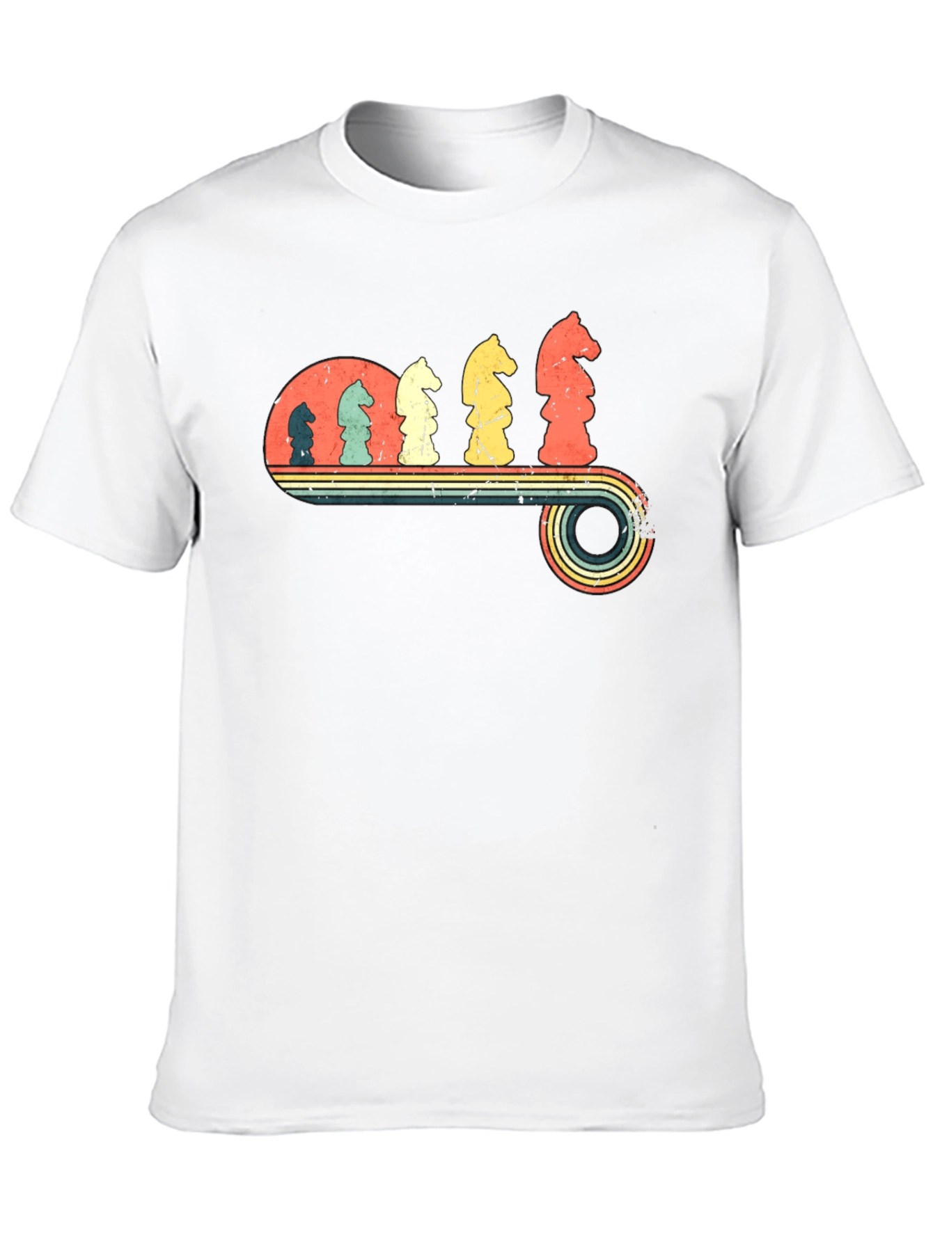 Retro Chess Knight Evolution T-Shirt