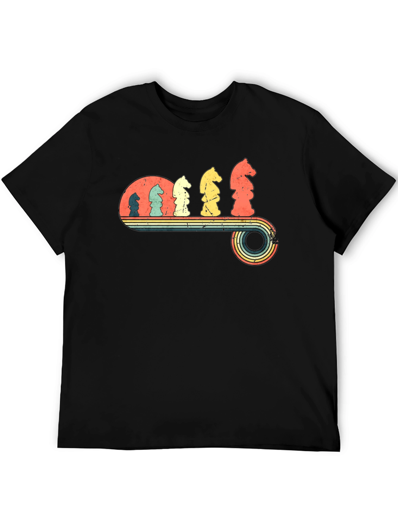 Retro Chess Knight Evolution T-Shirt