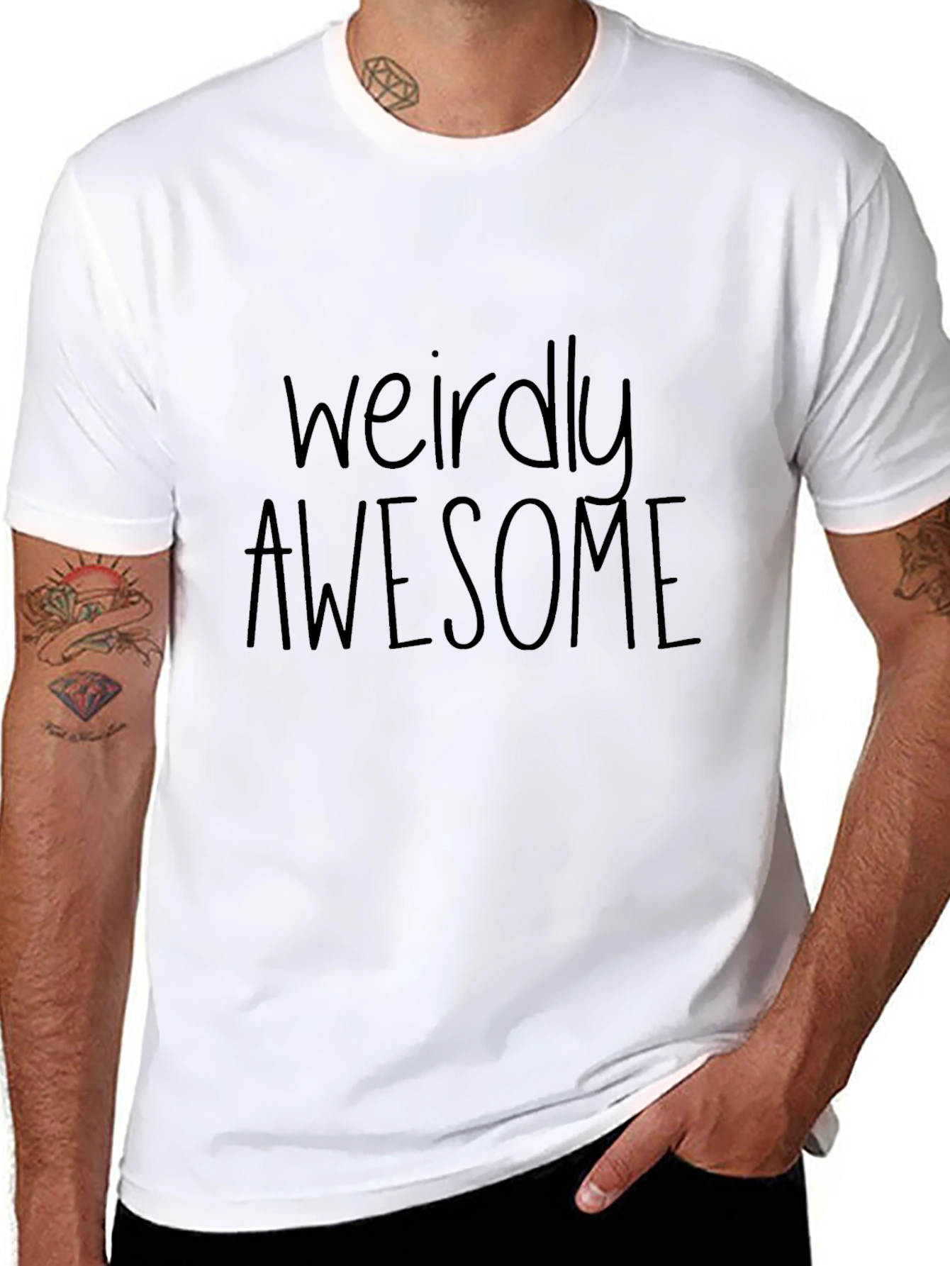Weirdly Awesome Black Graphic Tee