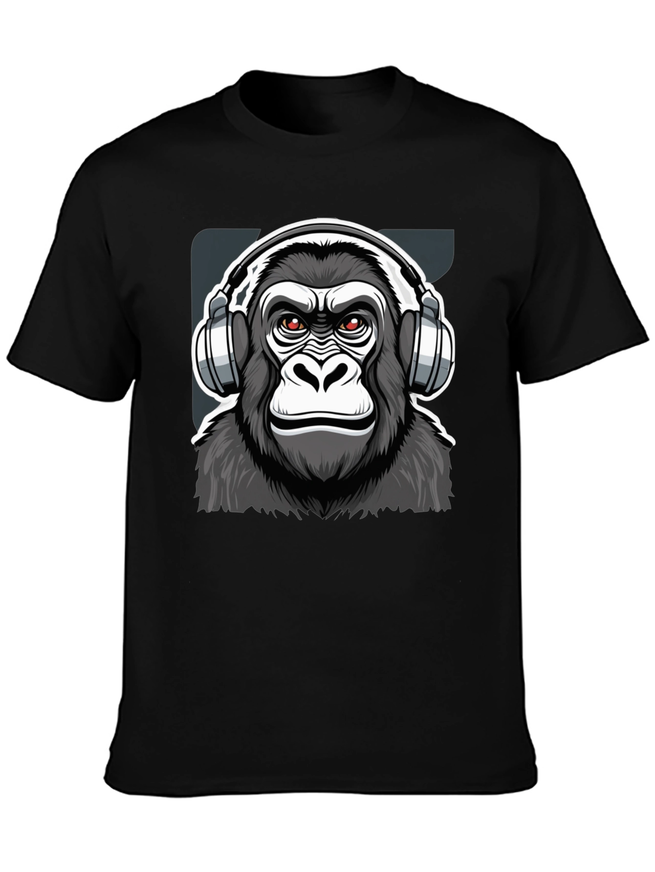 Cool Gorilla DJ Graphic T-Shirt - Black