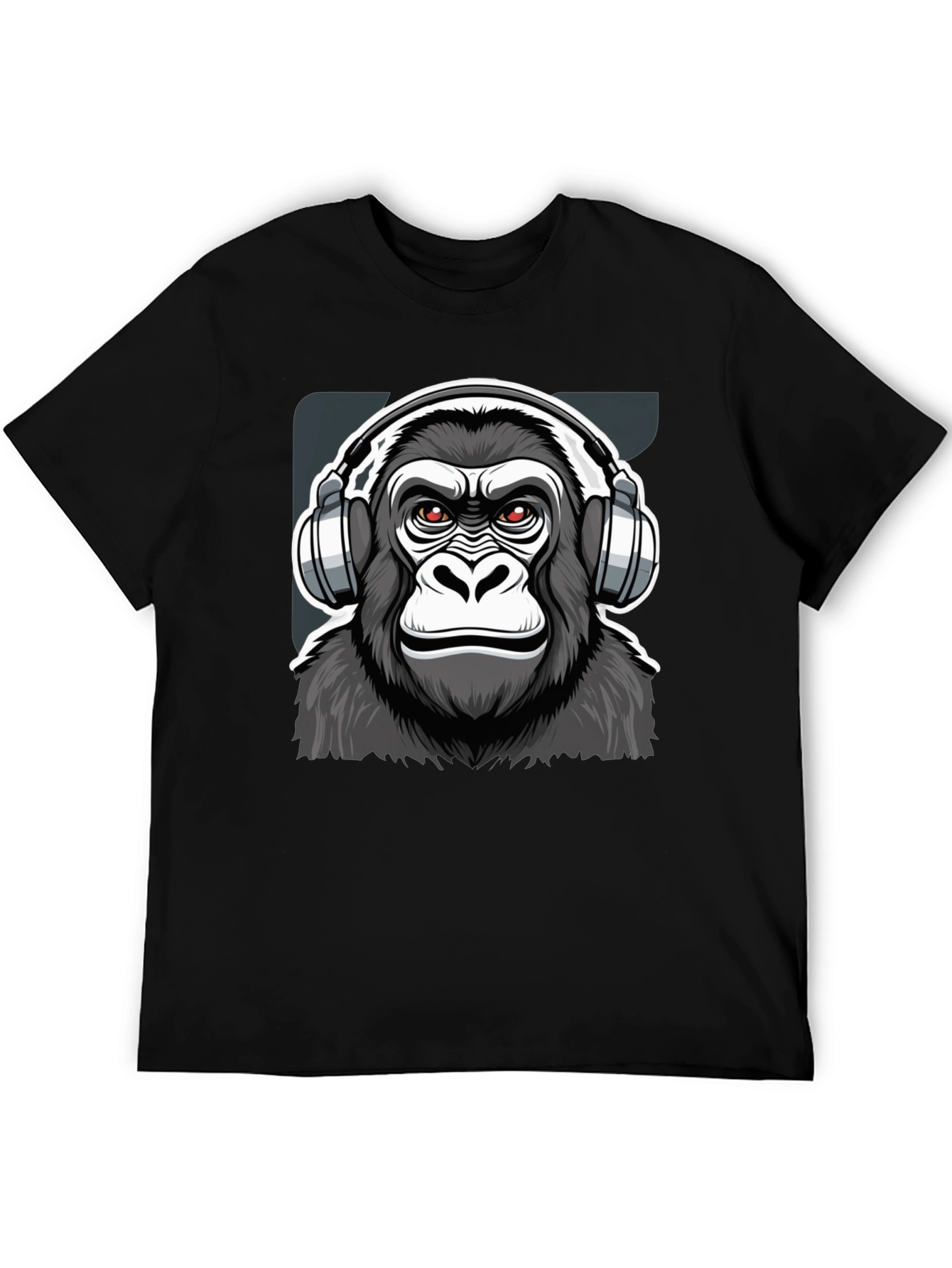 Cool Gorilla DJ Graphic T-Shirt - Black