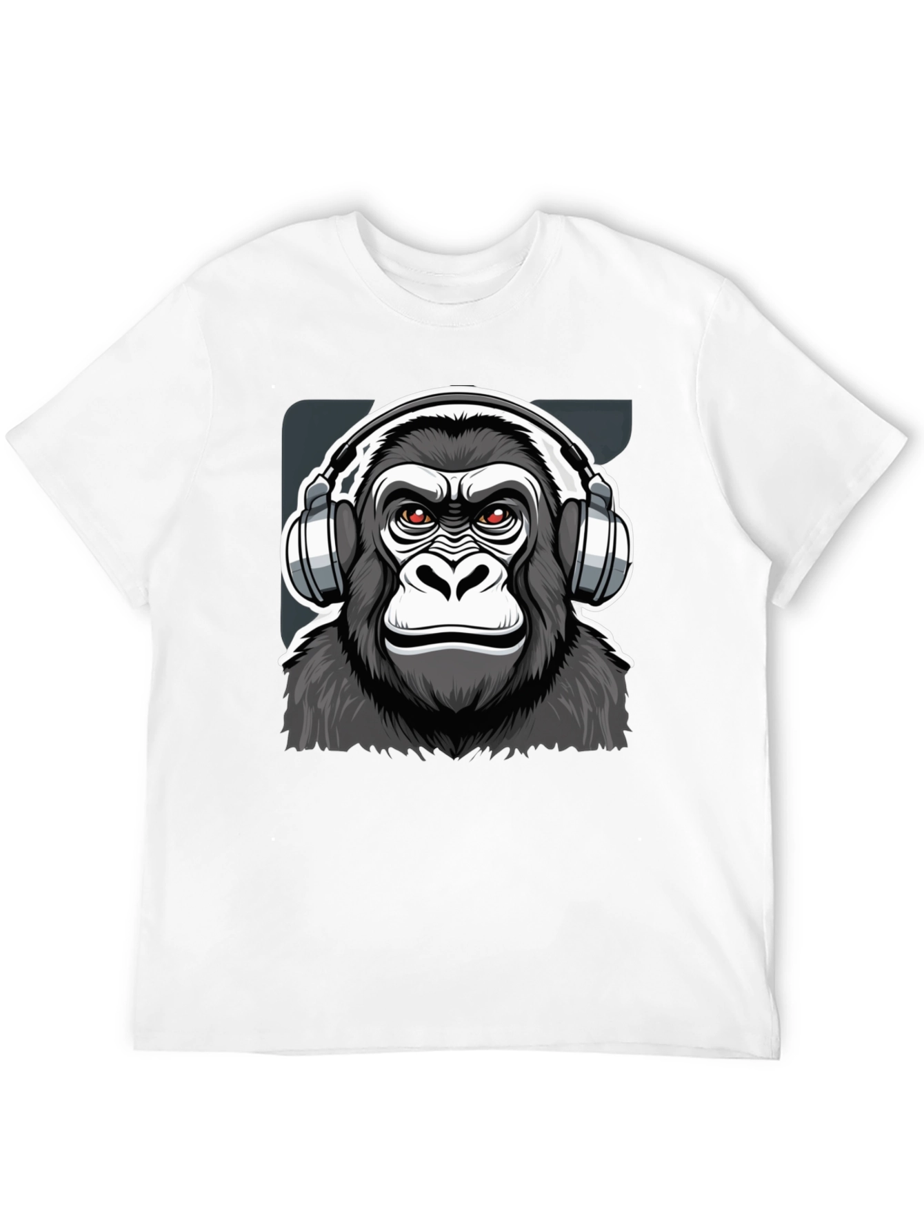 Cool Gorilla DJ Graphic T-Shirt - Black