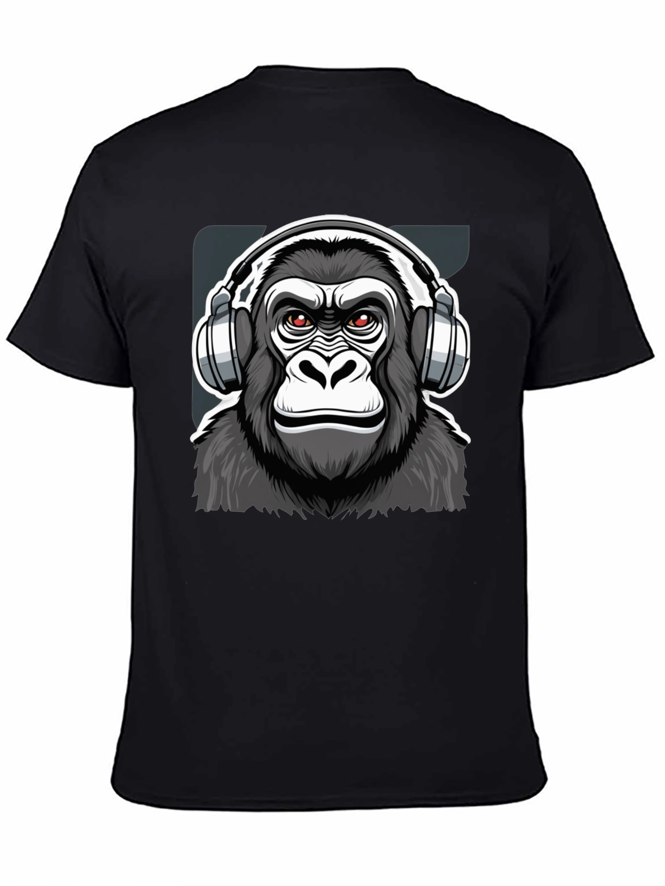 Cool Gorilla DJ Graphic T-Shirt - Black