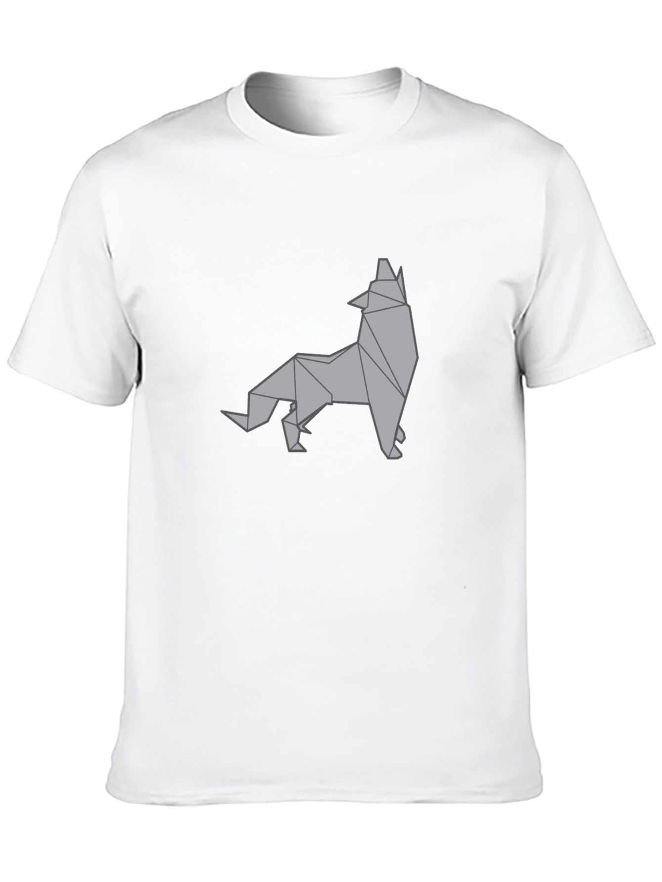 Geometric Wolf Graphic Tee - Stylish Menswear