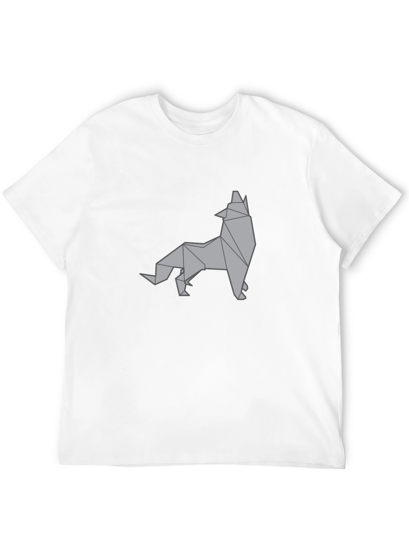 Geometric Wolf Graphic Tee - Stylish Menswear
