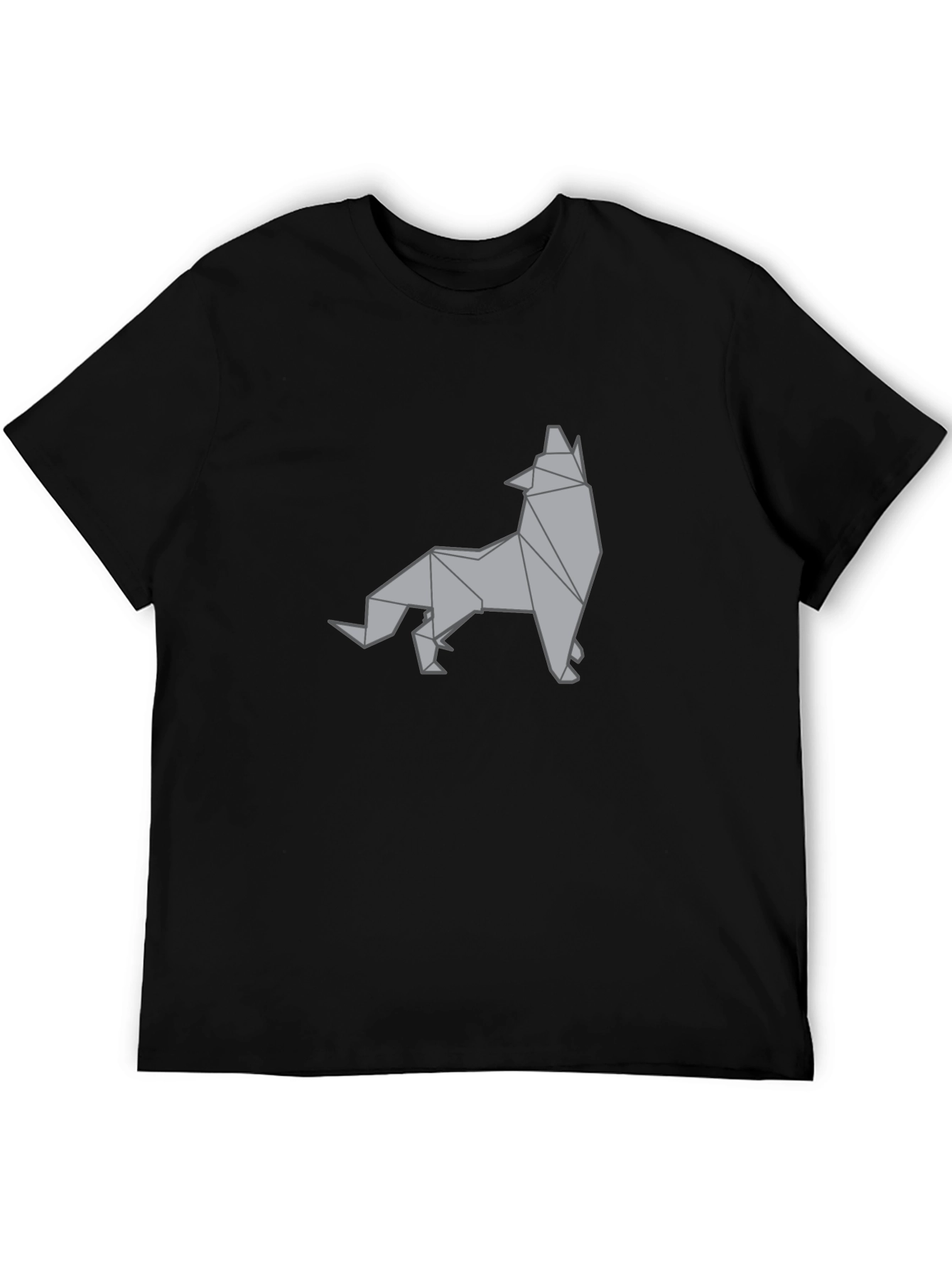 Geometric Wolf Graphic Tee - Stylish Menswear