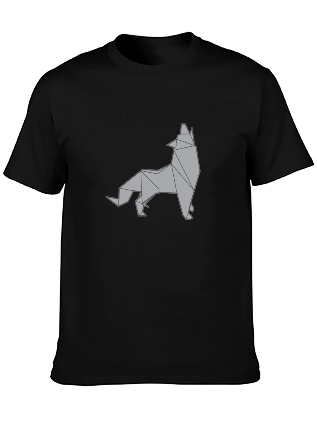 Geometric Wolf Graphic Tee - Stylish Menswear