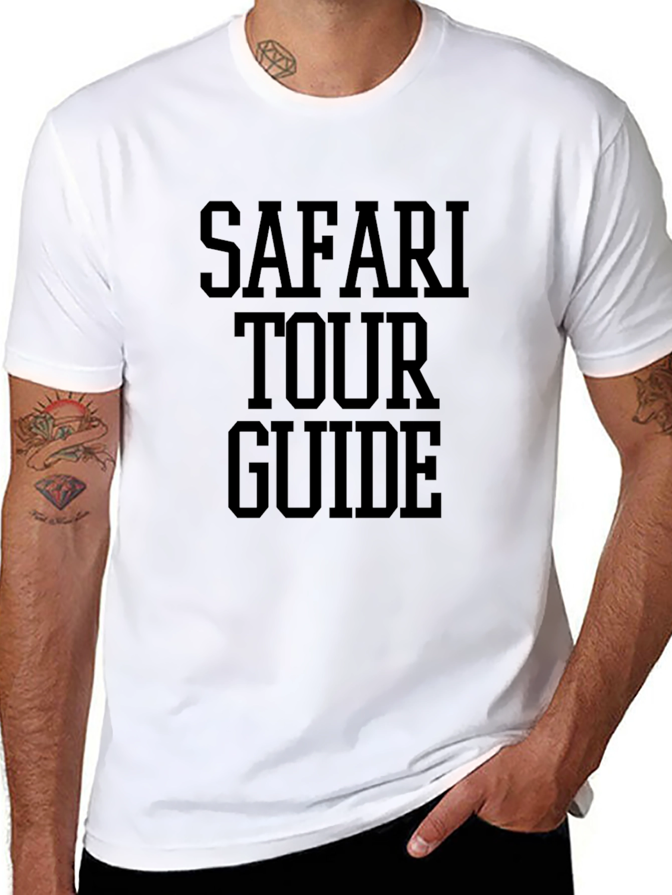 Safari Tour Guide T-Shirt - Black Graphic Tee