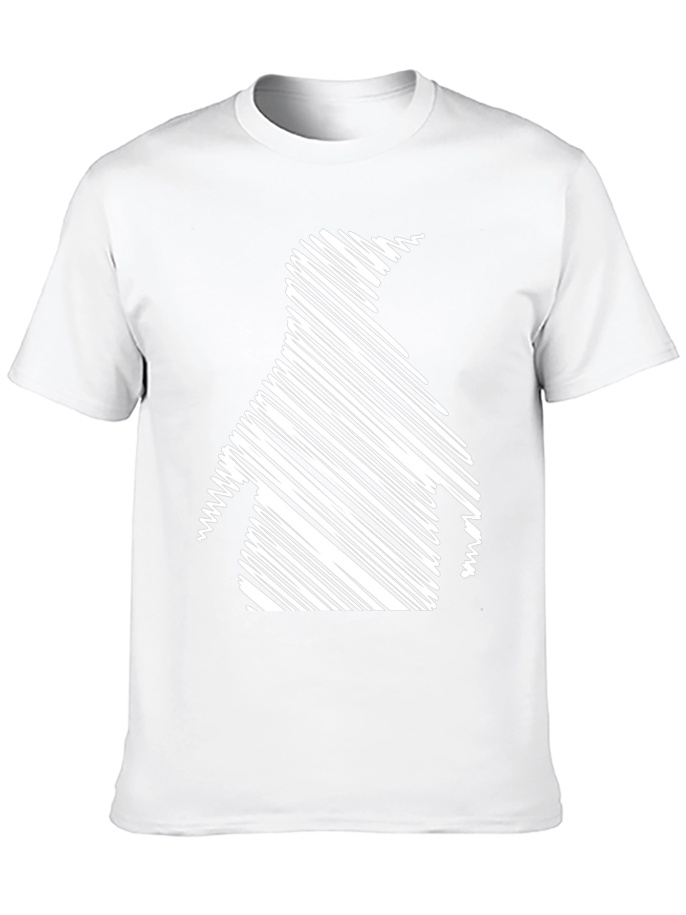 Penguin Scribble Graphic Black T-Shirt