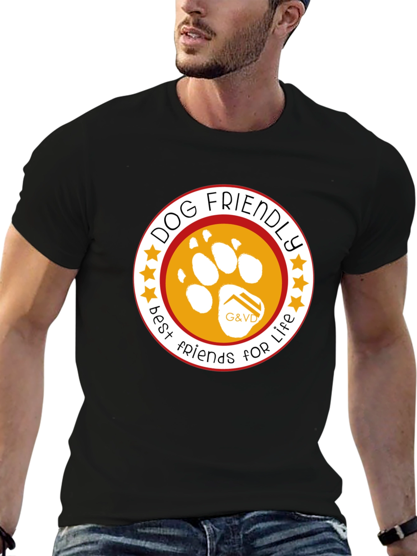 Dog Friendly Best Friends For Life Black T-Shirt