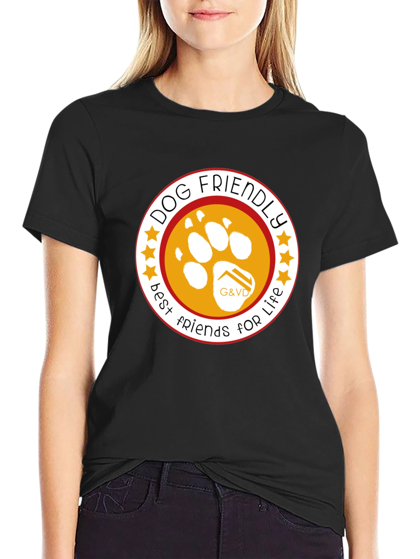 Dog Friendly Best Friends For Life Black T-Shirt