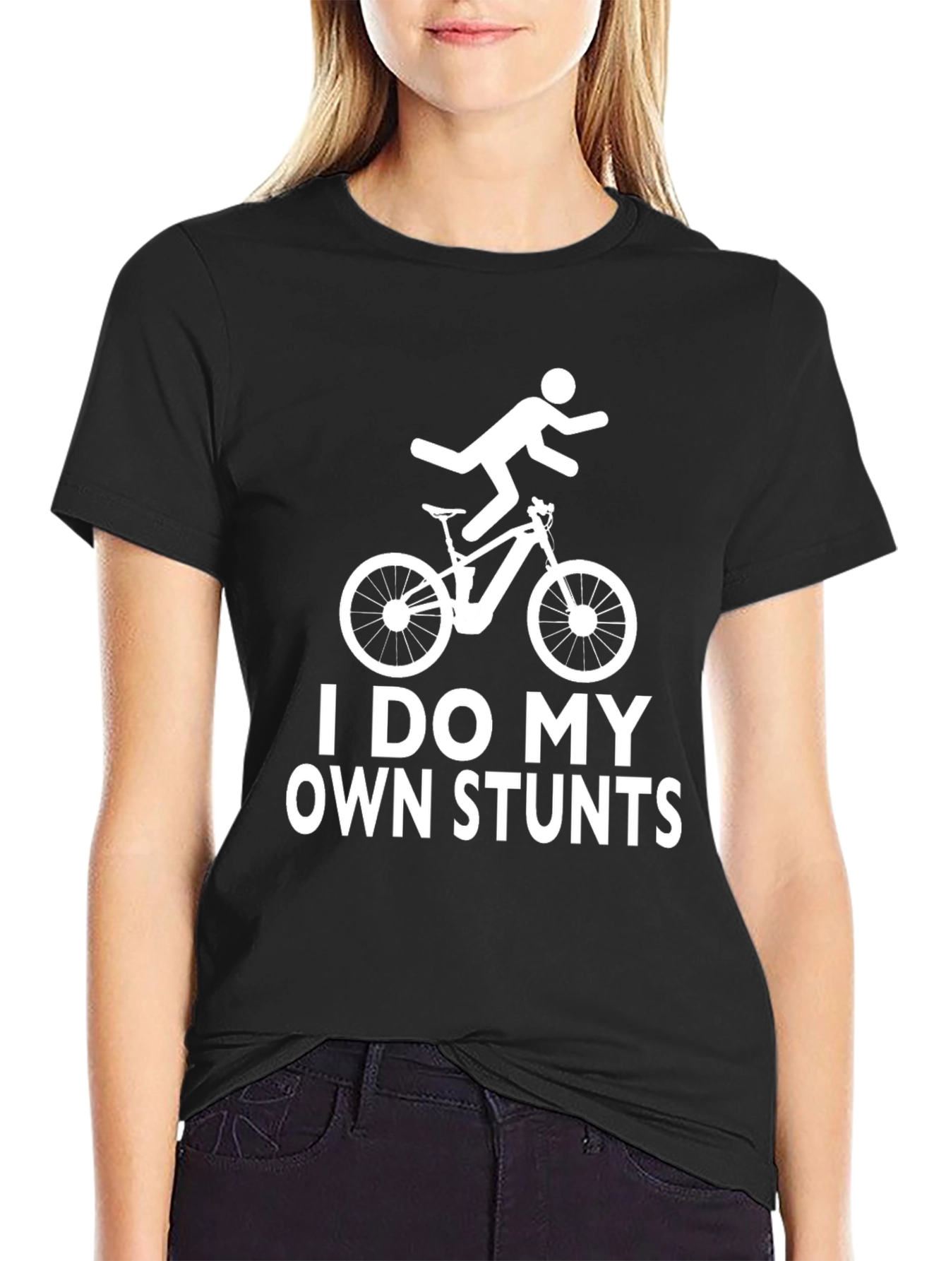I Do My Own Stunts Funny T-Shirt Mountain Bike