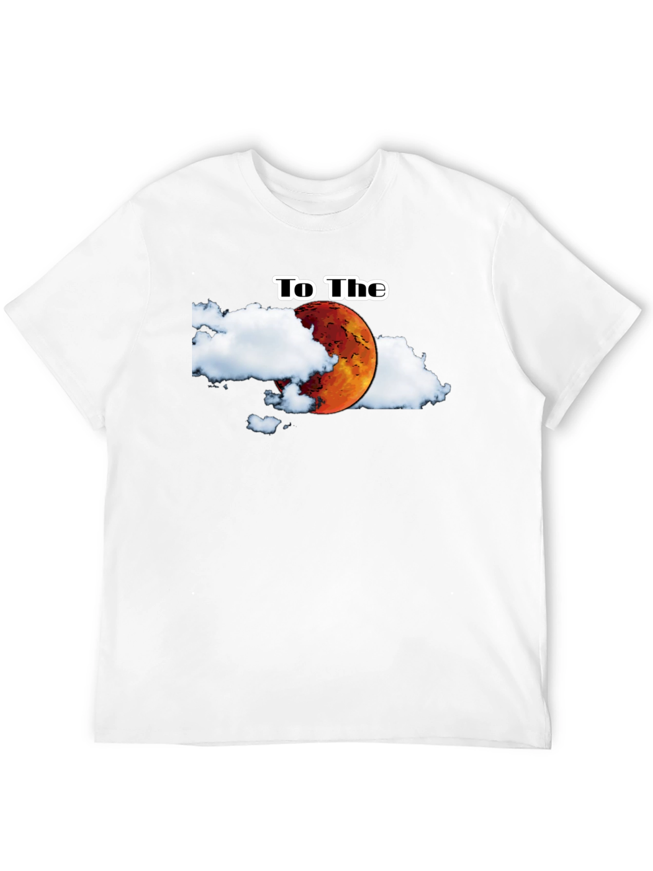 To The Moon Graphic Tee - Black Cotton T-Shirt