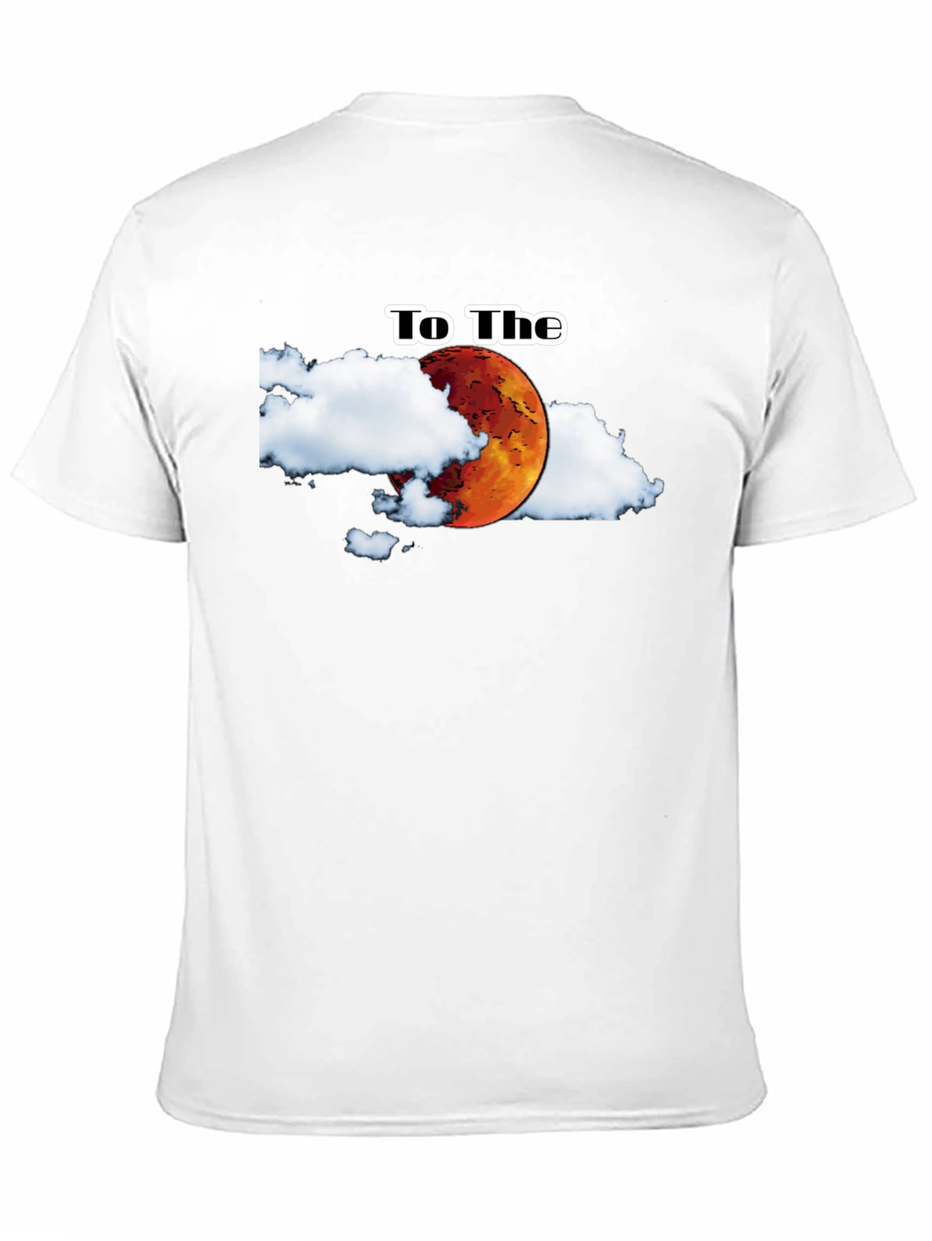To The Moon Graphic Tee - Black Cotton T-Shirt